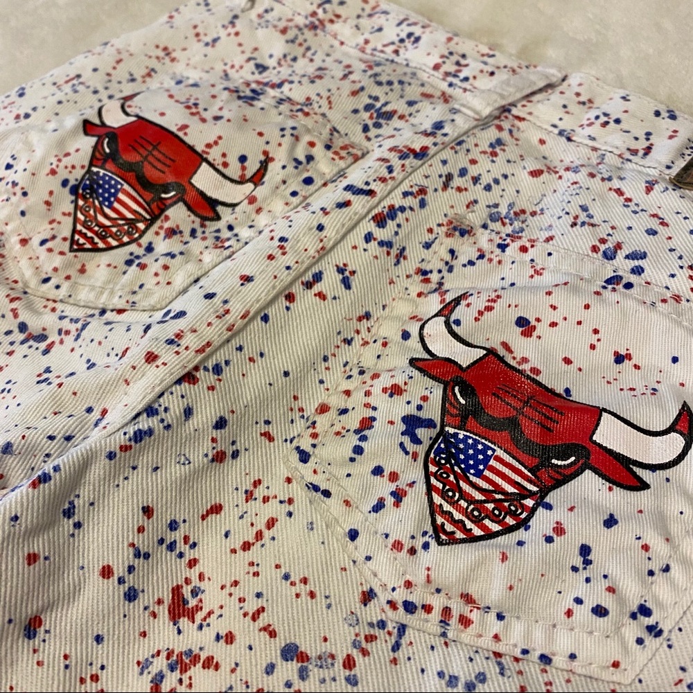 Red Ape throwback paint splattered 90’s shorts